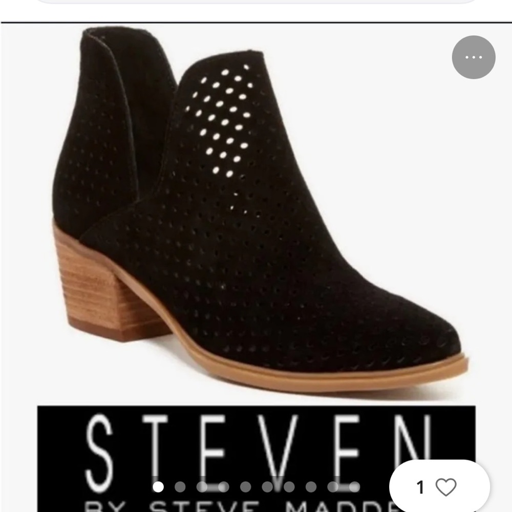 Steven by Steve Madden Black Ankle Boots